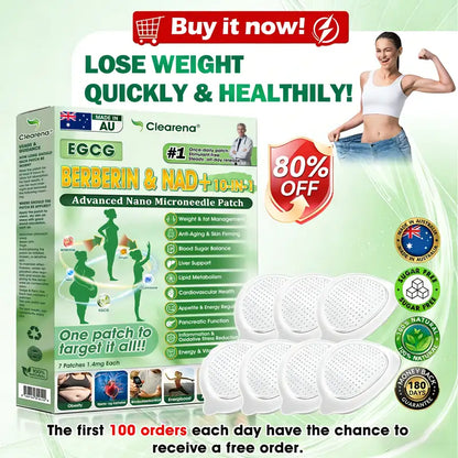 𝐂𝐥𝐞𝐚𝐫𝐞𝐧𝐚®🧑‍⚕️🏆 𝙀𝙂𝘾𝙂· 𝘽𝙚𝙧𝙗𝙚𝙧𝒊𝒏𝒆 × 𝐍𝐴𝑫+  10-𝐢𝐧-1 𝑨𝒅𝒗𝒂𝒏𝒄𝐞𝐝 𝑵𝒂𝙣𝙤 𝑴𝒊𝒄𝒓𝒐𝒏𝒆𝒆𝗱𝗹𝗲 𝐏𝐚𝒕𝗰𝗵 🇦🇺 ( 𝑱𝒖𝒔𝒕 𝒐𝒏𝒄𝒆 𝒂 𝒅𝒂𝒚, 𝒗𝒊𝒔𝒊𝒃𝒍𝒆 𝒄𝒉𝒂𝒏𝒈𝒆𝒔 𝒊𝒏 7 𝒅𝒂𝒚𝒔) 💪 𝑭𝒐𝒓 𝒐𝒃𝒆𝒔𝒊𝒕𝒚, 𝒍𝒐𝒐𝒔𝒆 𝒔𝒌𝒊𝒏, 𝒅𝒊𝒂𝒃𝒆𝒕𝒆𝒔, 𝒔𝒍𝒆𝒆𝒑 𝒂𝒑𝒏𝒆𝒂, 𝒋𝒐𝒊𝒏𝒕 𝒊𝒔𝒔𝒖𝒆𝒔, 𝒂𝒏𝒅 𝒎𝒐𝒓𝒆